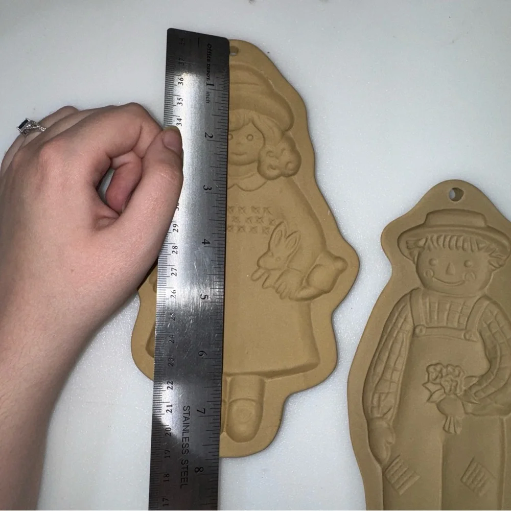 Vintage Brown Bag Cookie Molds LOT of 2 Raggedy Ann & Andy 1988 Cottagecore